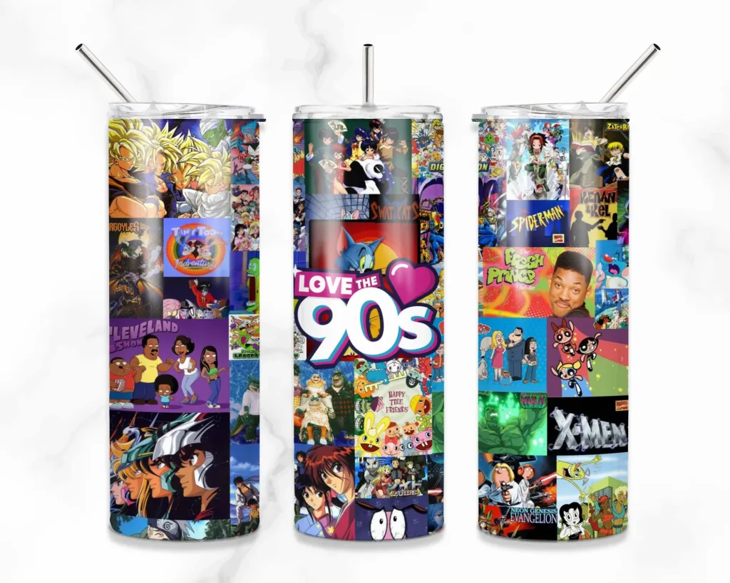 Free 20 oz tumbler sublimation Design | I love the 90s Straight | Sublimation Designs Downloads |  PNG 2021