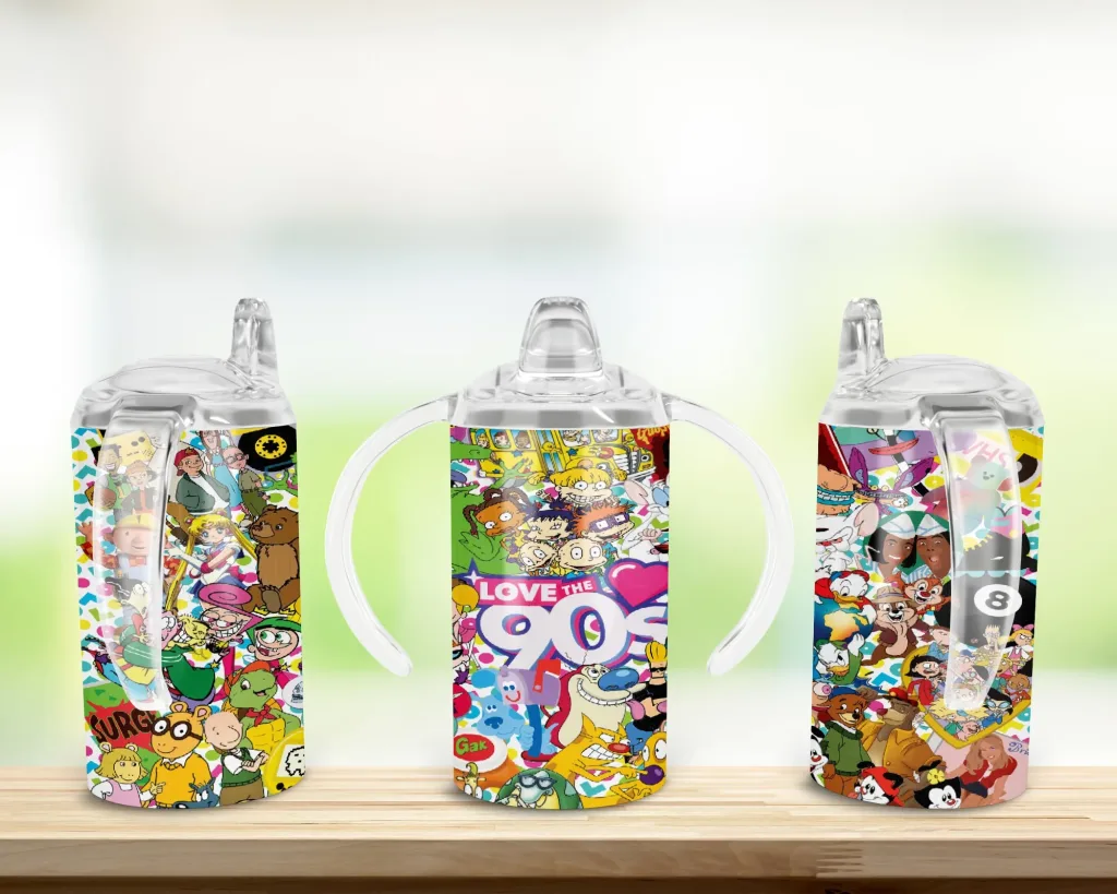 Free 90s baby sippy cup, PNG sublimation, 12oz Straight Sided Kids Sippy Cup, Kids Digital File, Sippy Cup Sublimation