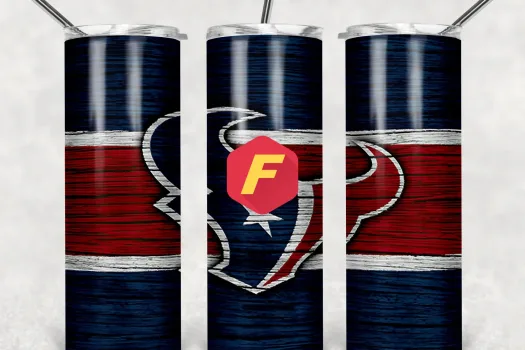 Free Huston Texans Team (NFL) tumbler 20oz Straight / Tapered Tumbler Design Template for Sublimation - Full Tumbler Wrap - PNG