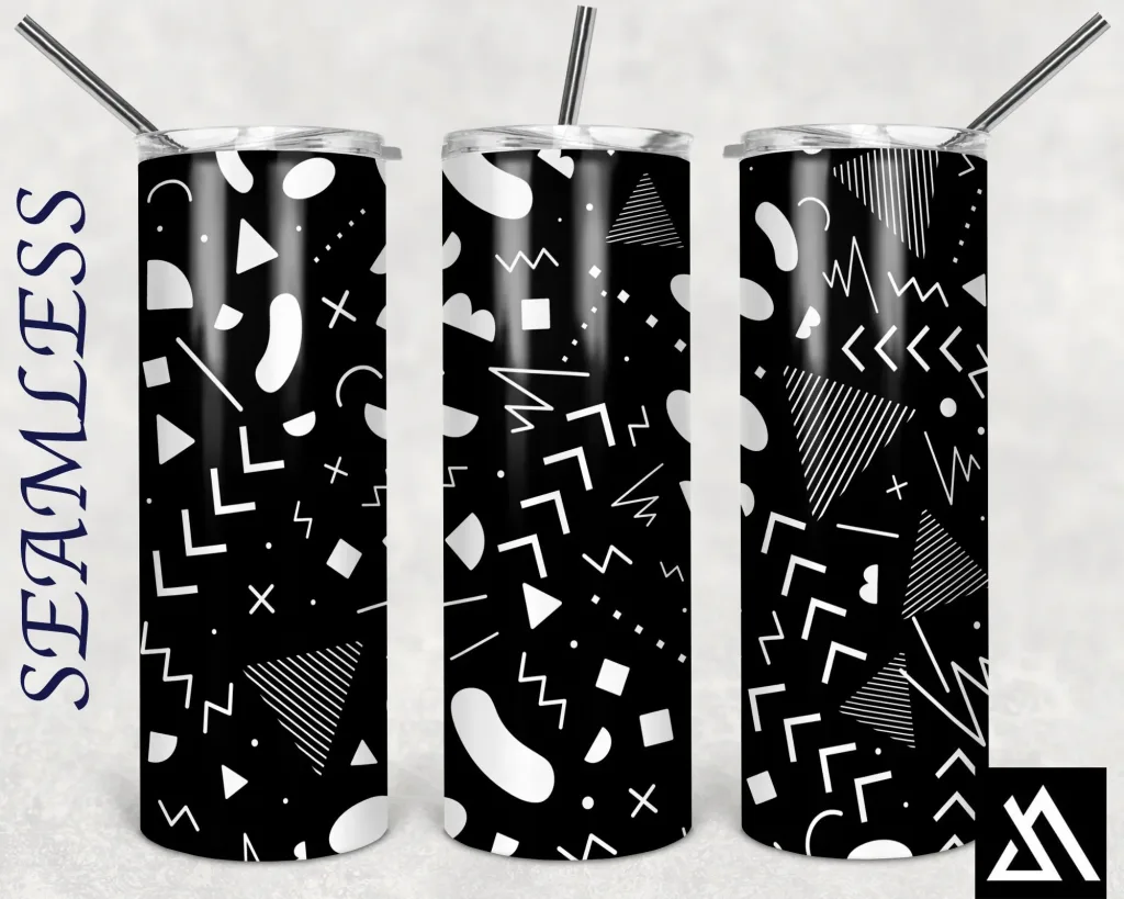 Free Seamless  20oz Tumbler Design Template for Sublimation, Full Tumbler Wrap, PNG Digital Download