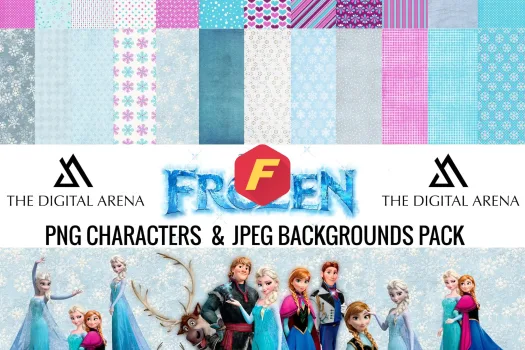 Free Frozen Clipart Pack Digital Download Frozen Images transparent background | Frozen Characters High Resolution PNG Bundle Birthday Pack