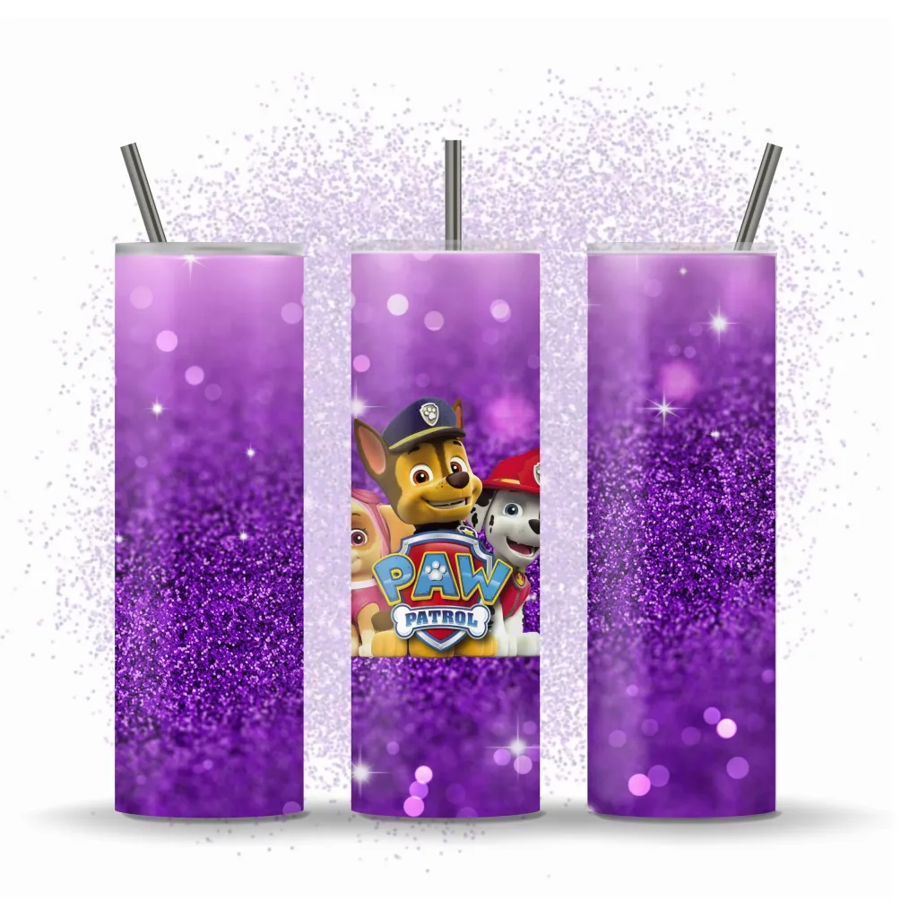 Free Paw Patrol- 20oz Straight/ Tapered Tumbler Design Template for Sublimation - Full Tumbler Wrap - PNG Download