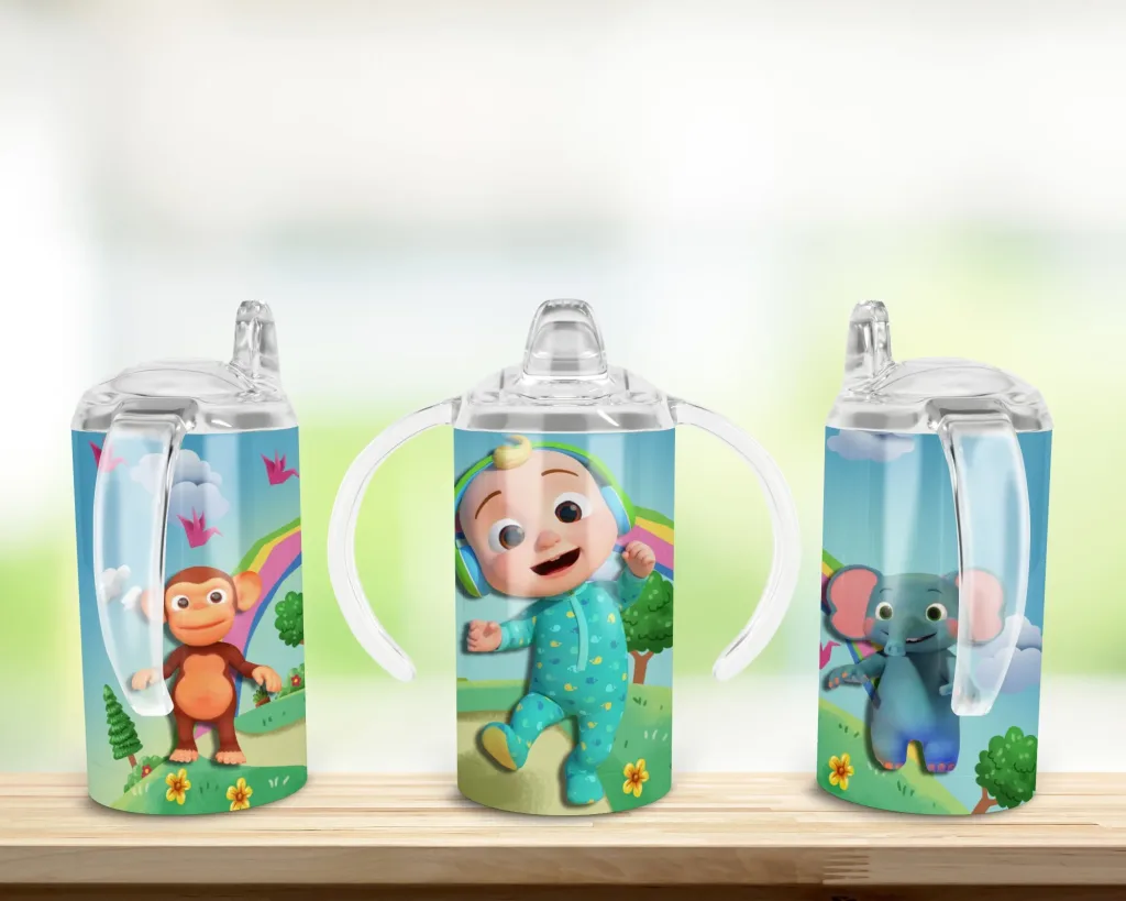 Free Cocomelon boy sippy cup, Cocomelon digital design, PNG sublimation, 12oz Straight Sided Kids Sippy Cup, Digital File, Sippy Cup Sublimation