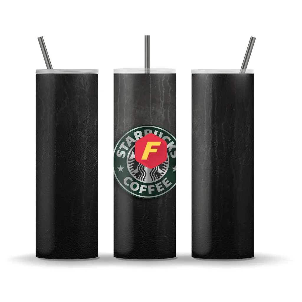 Free Starbucks Black tumbler 20oz Straight / Tapered Tumbler Design Template for Sublimation - Full Tumbler Wrap - PNG Download