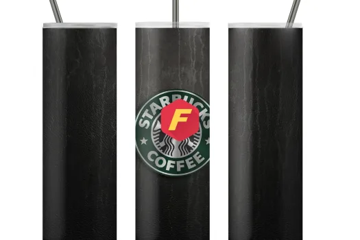 Free Starbucks Black tumbler 20oz Straight / Tapered Tumbler Design Template for Sublimation - Full Tumbler Wrap - PNG Download