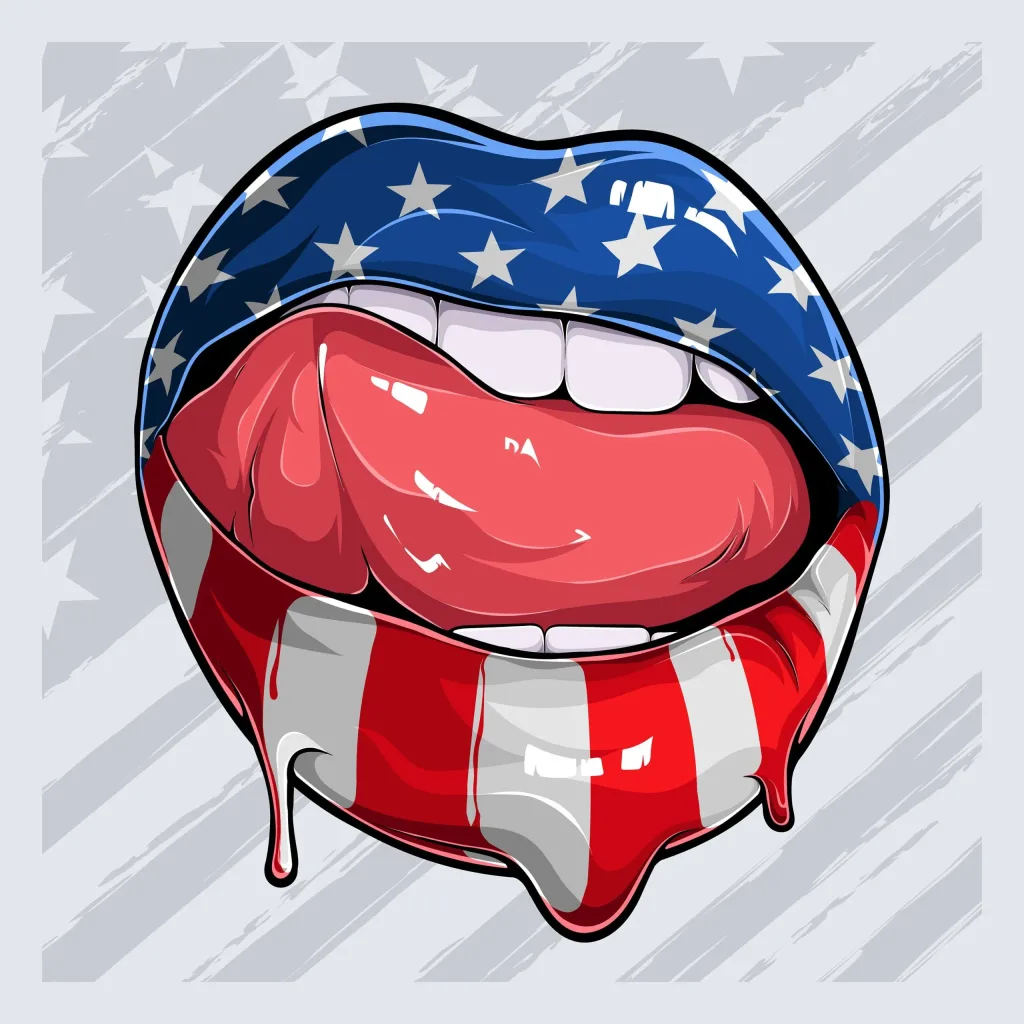 Free Patriotic lips PNG file for sublimation printing - Sublimation design download - T-shirt designs sublimation designs | DIGITAL FILE