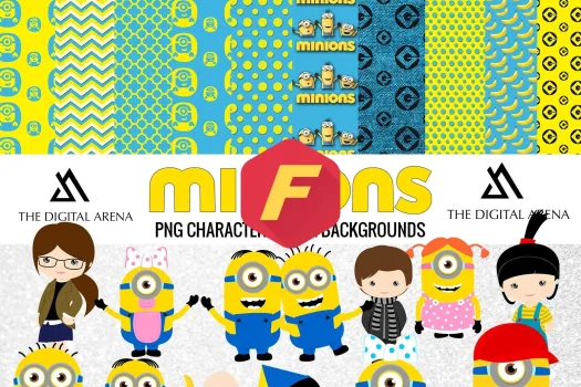 Free Minions PNG and Background Images high resolution |  PNG | Papers design Birthday Party Design Pack hd Images