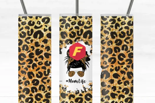 Free Anime Mom life Sublimation | Mom Life Tumble | leopard Tumbler Design | Gift For Mom | 20oz Skinny Wrap Design Template PNG Digital Download