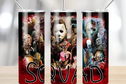 Free Michael Myers squad Tumbler,Halloween Horror Tumbler,Sublimation Designs Downloads 20 oz tumbler sublimation image Design - straight