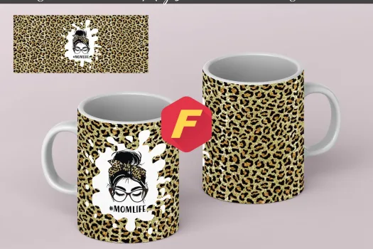 Free Mom life Mug Sublimation Template - Mug Sublimation Designs - 11Oz Mug PNG - 15Oz Mug PNG Mug Templates - Cricut Mug Press Designs Wrap