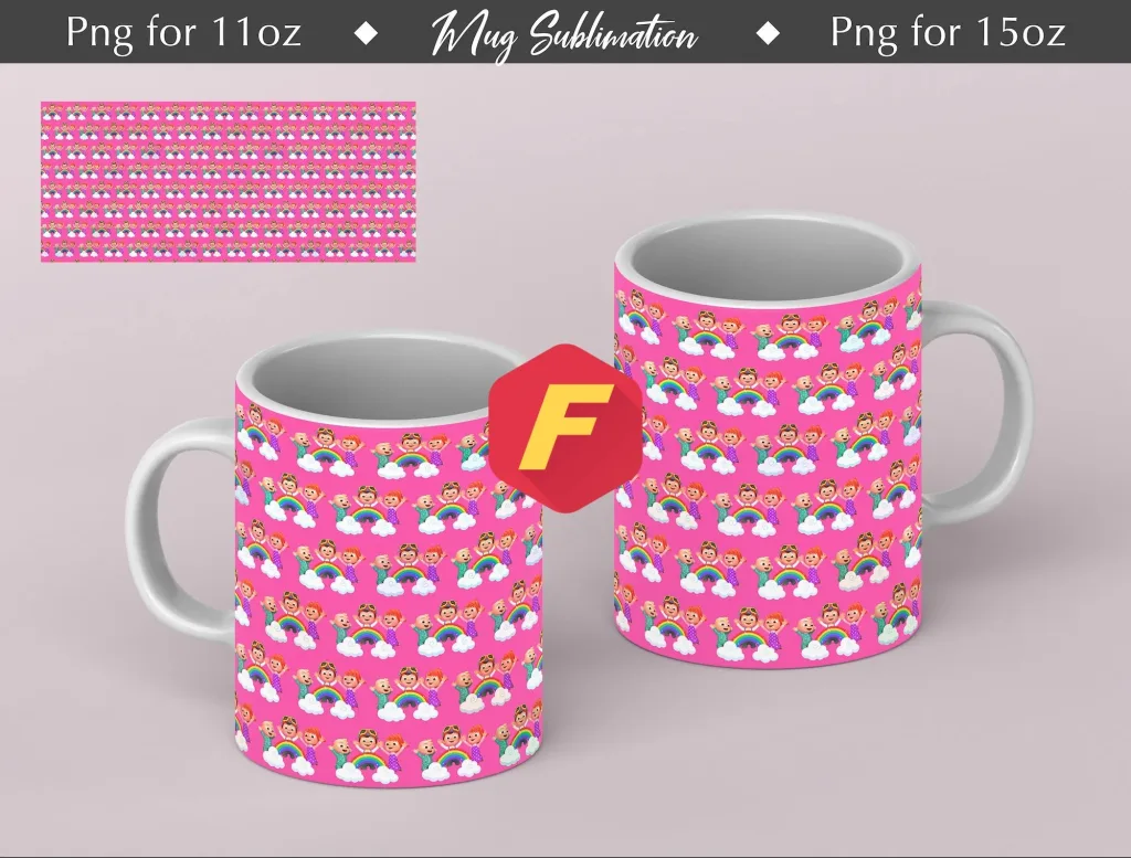 Free Cocomelon Mug Sublimation Template - Mug Sublimation Designs - 11Oz Mug PNG - 15Oz Mug PNG Mug Templates - Cricut Mug Press Designs Wrap