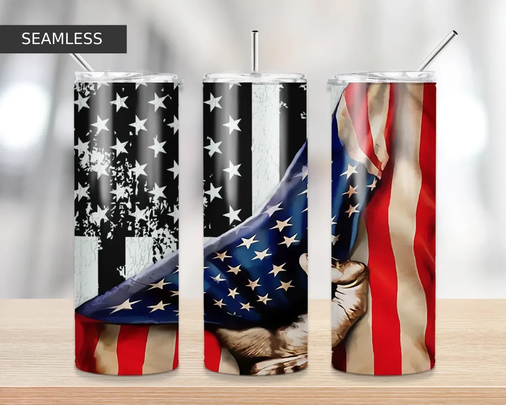 Free USA flag sublimation tumbler | Army USA | Sublimation Designs Downloads - 20 oz  tumbler template sublimation image Design