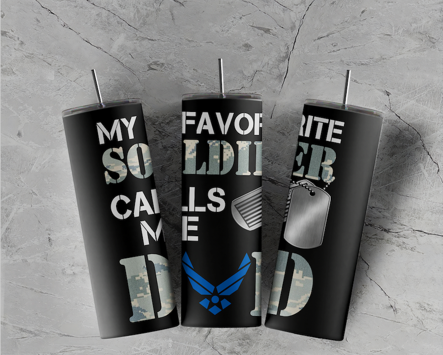 Free Free My Favorite Soldier - Air Force Brother 20 oz Tumbler sublimation Design Download Digital
